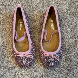 J. Crew Kids Sparkly Ballet Flats - Pink and Purple